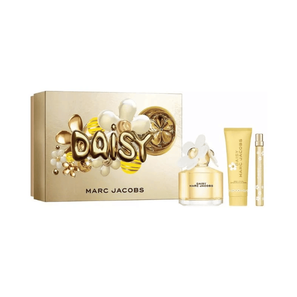 Marc Jacobs Daisy 100ml 3 Piece Gift Set - 100ml Eau de Toilette Spray, 75ml Body Lotion, 10ml Eau de Toilette Spray- Lillys Pharmacy and Health Store