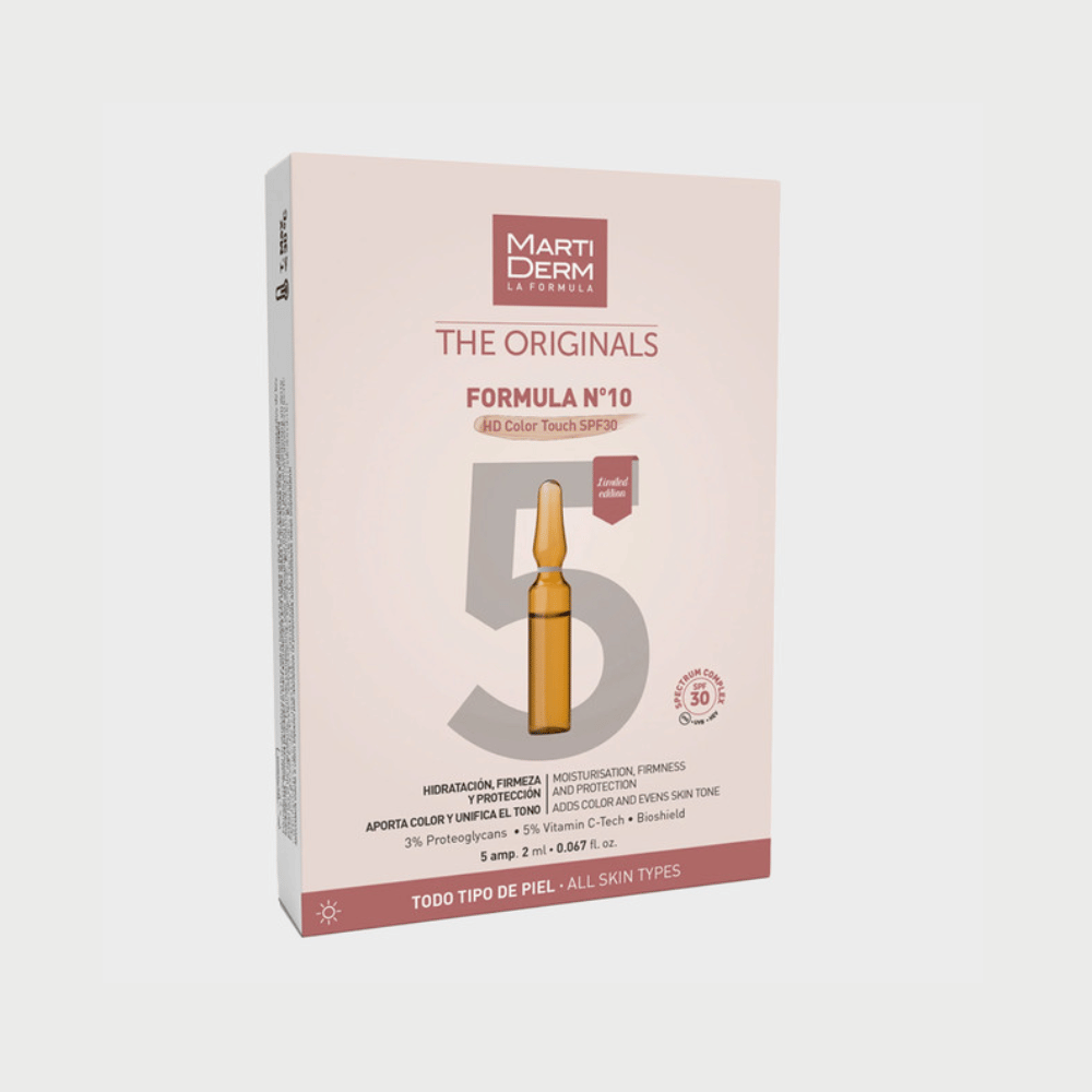 Martiderm The Originals Formula Nº10 HD Color Touch SPF30 Ampoules - 5 Ampoules- Lillys Pharmacy and Health Store