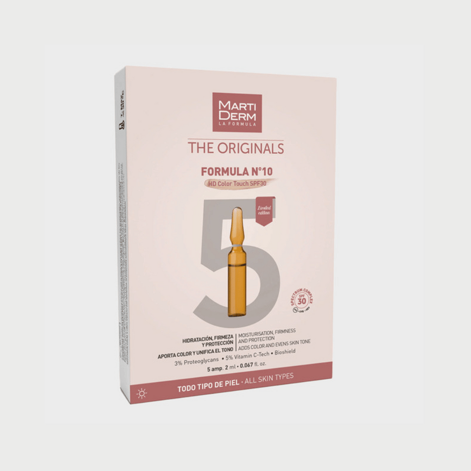 Martiderm The Originals Formula Nº10 HD Color Touch SPF30 Ampoules - 5 Ampoules- Lillys Pharmacy and Health Store