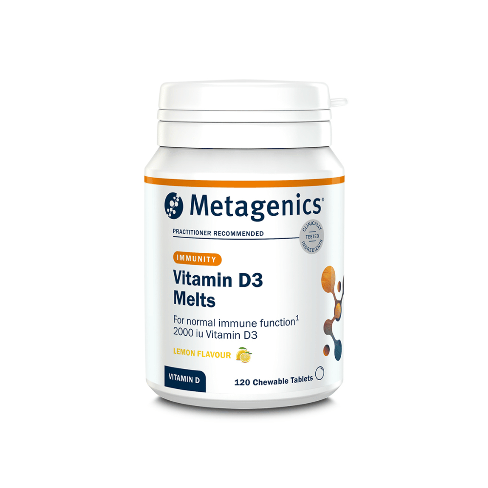 Metagenics Vitamin D3 Lemon Melts 120 Tablets- Lillys Pharmacy and Health Store