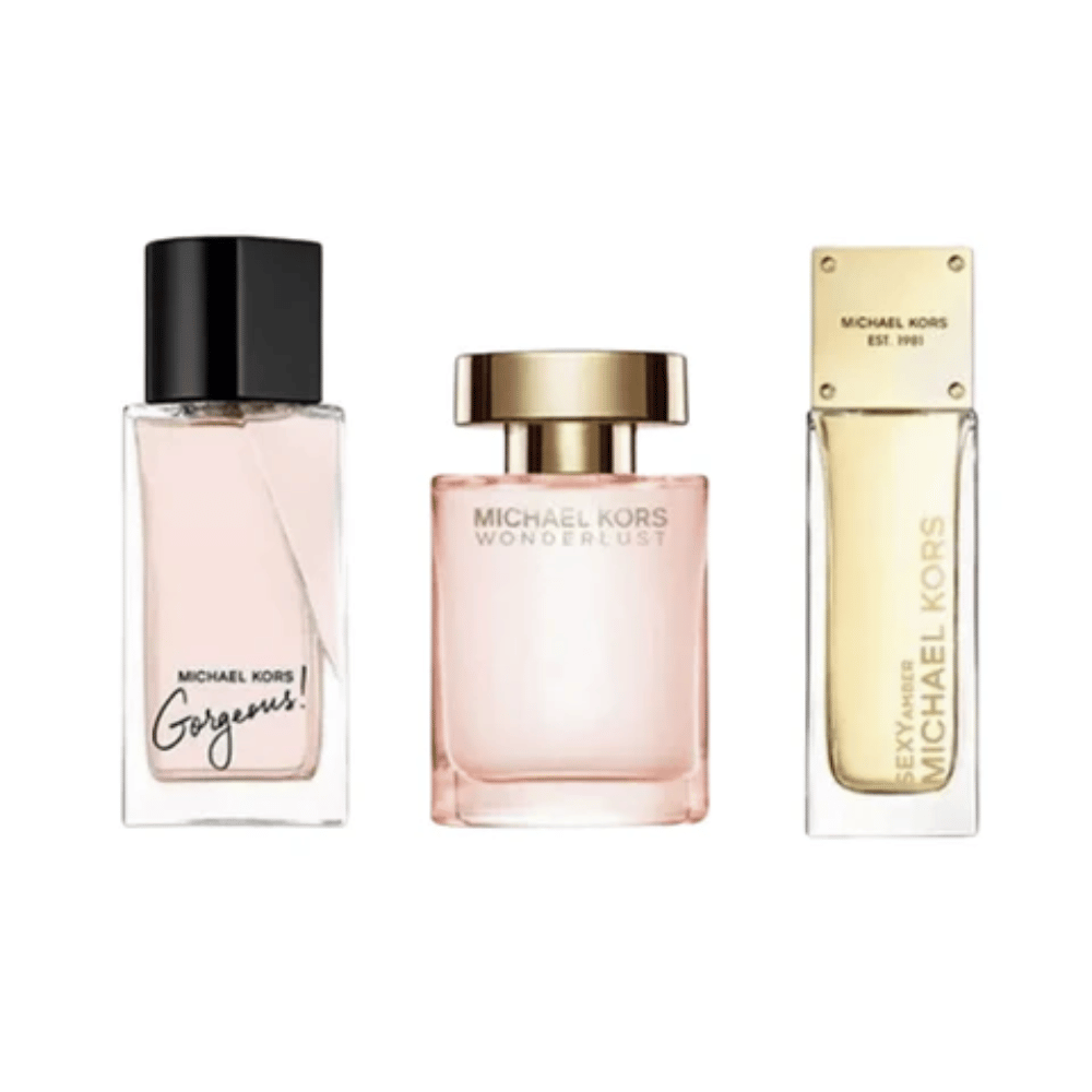 Michael Kors 3pc Miniature Gift Set5ml Gorgeous Edp Spr, 4ml Wonderlust Edp Spr, 5ml Sexy Amber Edp Spr- Lillys Pharmacy and Health Store