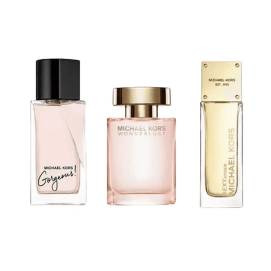 Michael Kors 3pc Miniature Gift Set5ml Gorgeous Edp Spr, 4ml Wonderlust Edp Spr, 5ml Sexy Amber Edp Spr- Lillys Pharmacy and Health Store