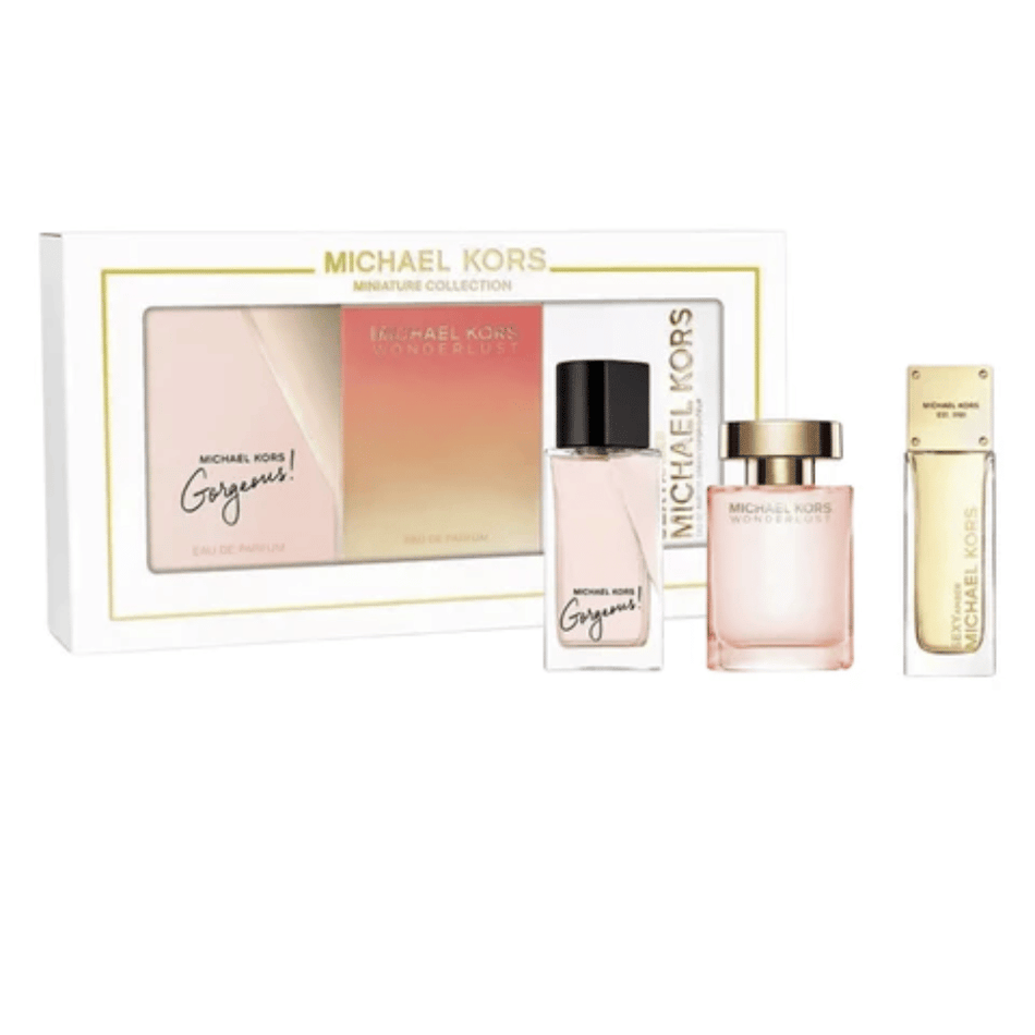 Michael Kors 3pc Miniature Gift Set5ml Gorgeous Edp Spr, 4ml Wonderlust Edp Spr, 5ml Sexy Amber Edp Spr- Lillys Pharmacy and Health Store