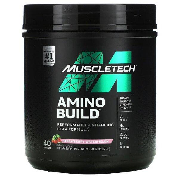 MuscleTech Amino Build, Strawberry Watermelon - 593g - Lilly’s Pharmacy & Health Store