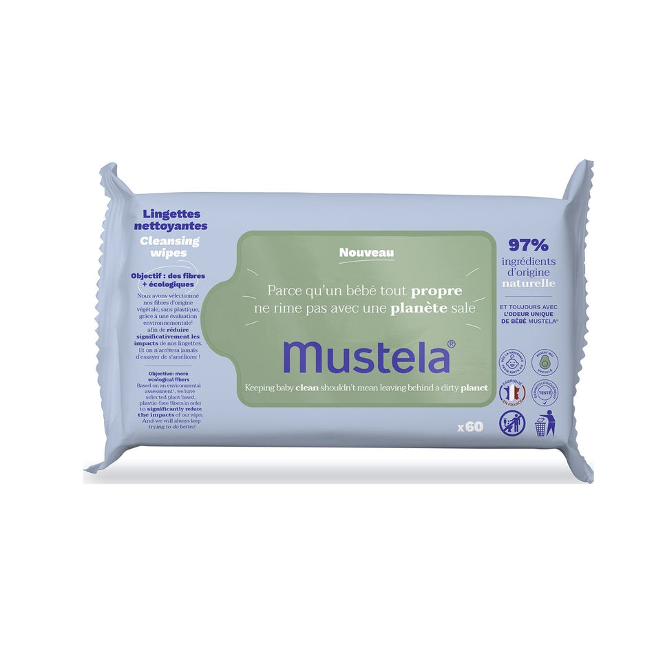 Mustela Eco-Friendly Cleansing Wipes 60 Pack- Lillys Pharmacy and Health Store
