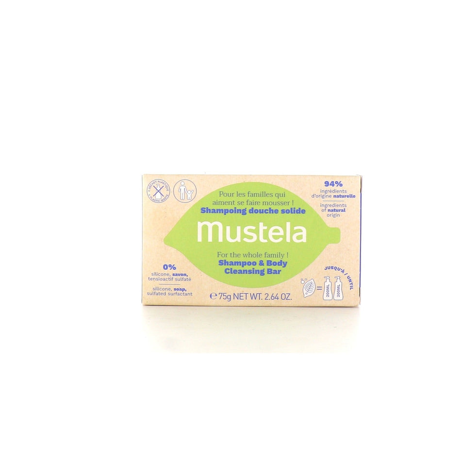 Mustela Solid Shampoo and Body Cleansing Bar 75gr- Lillys Pharmacy and Health Store