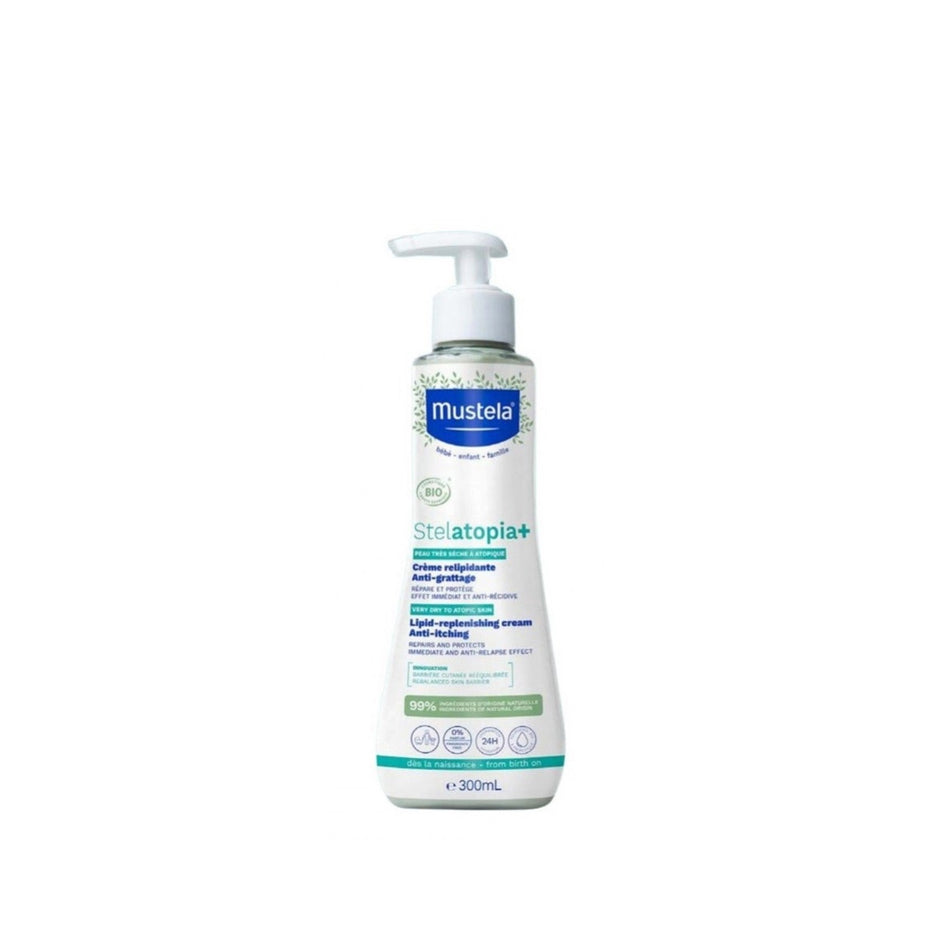 Mustela Stelatopia+ Lipid-Replenishing Cream Anti-Itching Organic 300ml- Lillys Pharmacy and Health Store