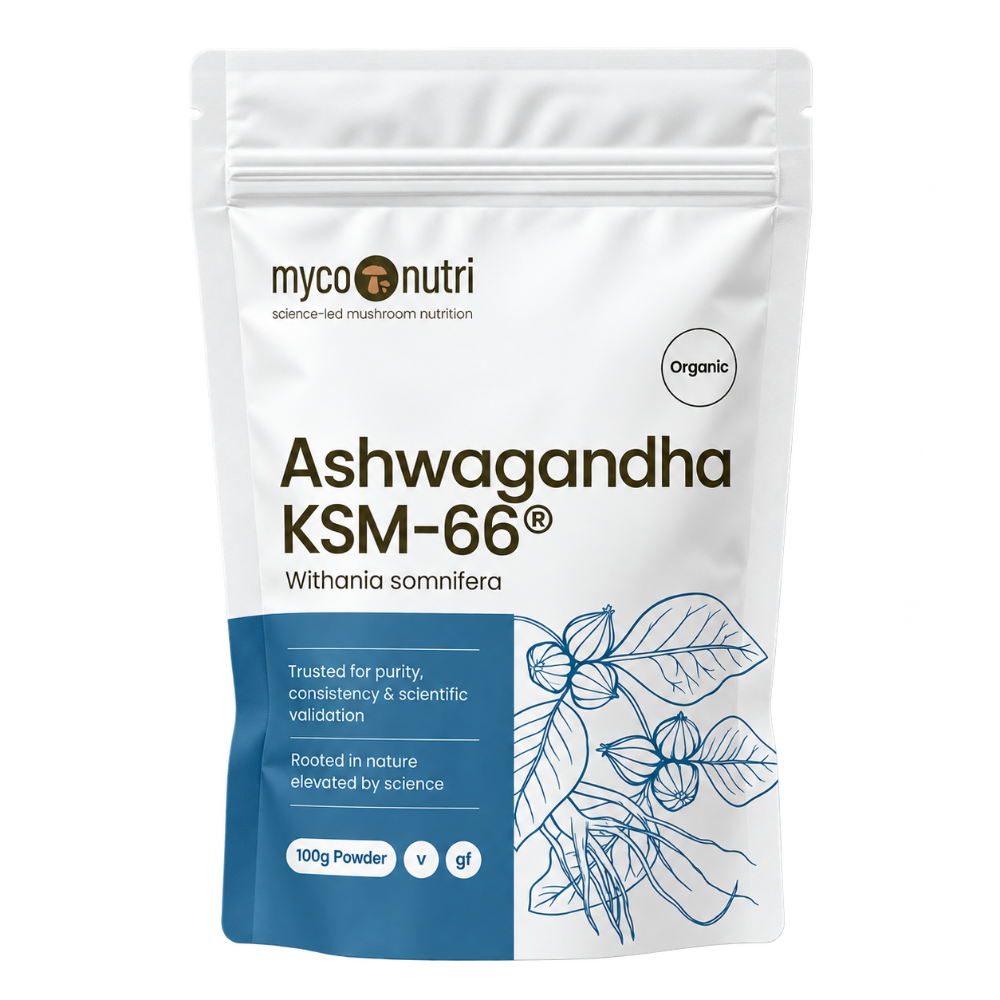 MycoNutri Ashwagandha KSM66 Powder 100g- Lillys Pharmacy and Health Store