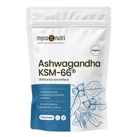 MycoNutri Ashwagandha KSM66 Powder 100g- Lillys Pharmacy and Health Store