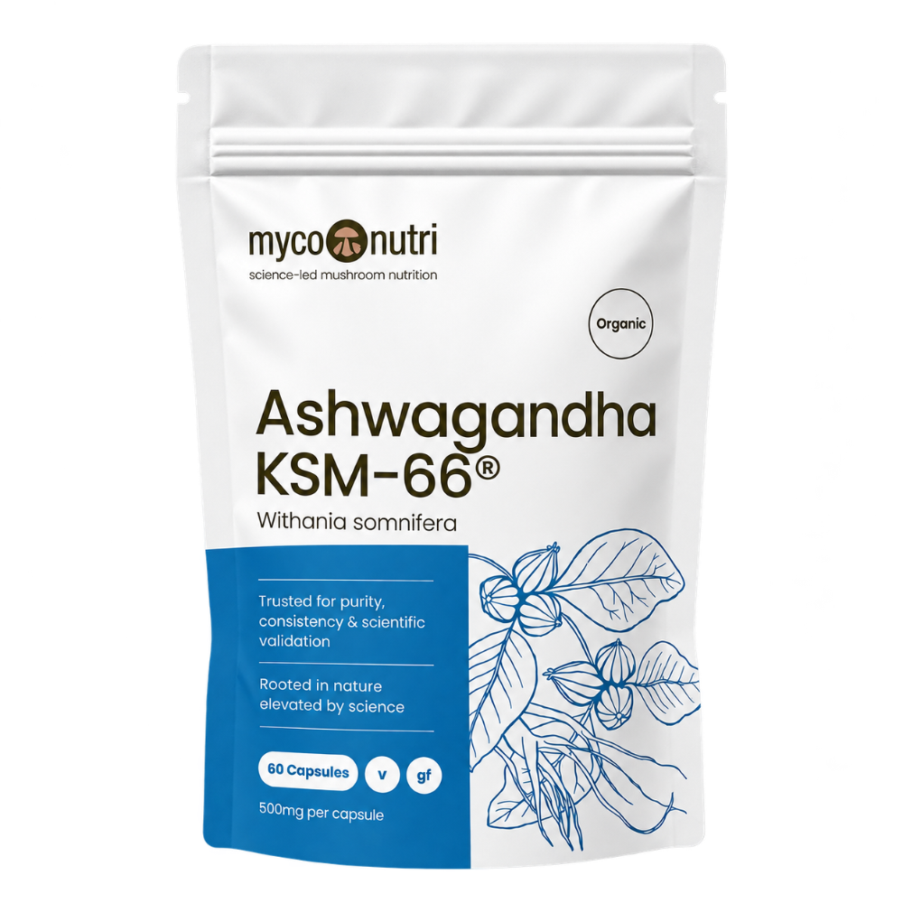 MycoNutri Organic Ashwagandha KSM66 Capsules- Lillys Pharmacy and Health Store