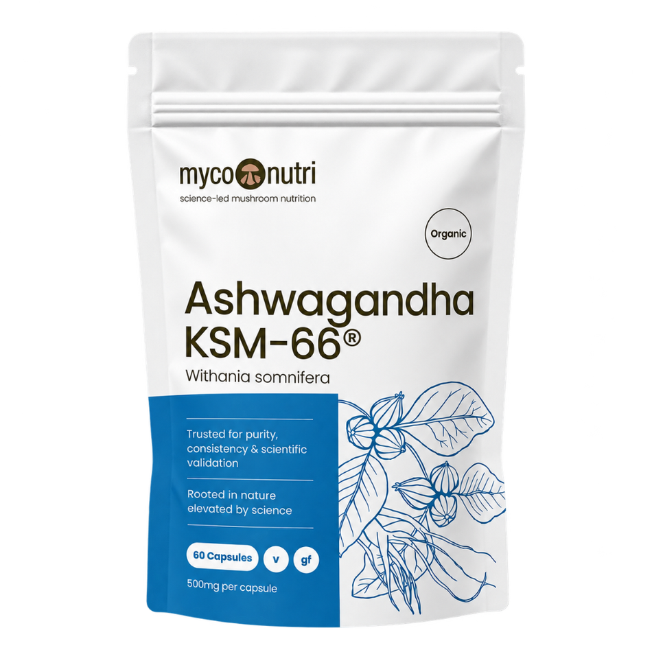MycoNutri Organic Ashwagandha KSM66 Capsules- Lillys Pharmacy and Health Store