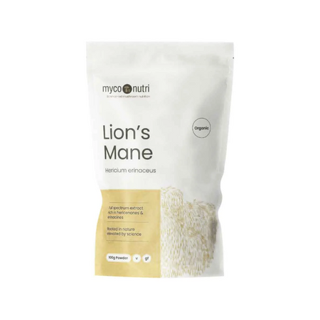 MycoNutri Organic Lions Mane Powder 100g- Lillys Pharmacy and Health Store