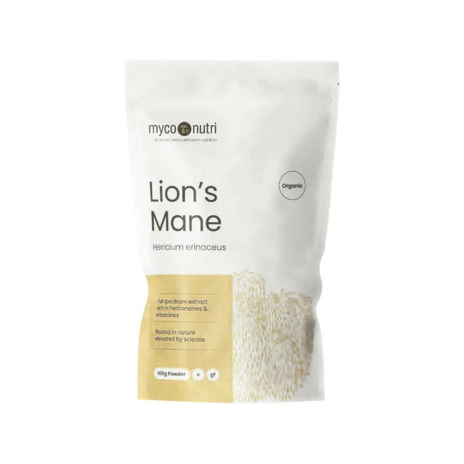 MycoNutri Organic Lions Mane Powder 100g- Lillys Pharmacy and Health Store