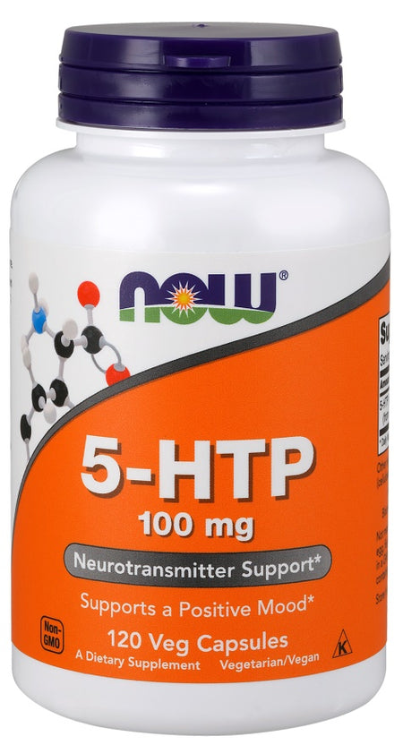 NOW Foods 5-HTP, 100mg - 120 Vcaps - Lilly's Pharmacy