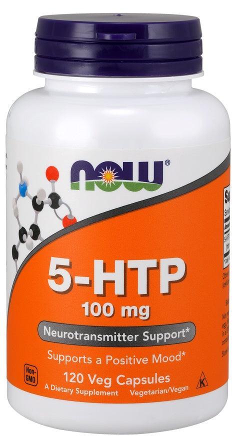 NOW Foods 5-HTP, 100mg - 120 Vcaps - Lilly's Pharmacy