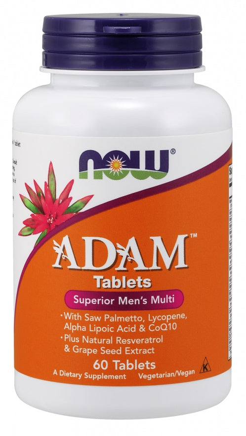 NOW Foods ADAM Multi-Vitamin for Men - 60 tablets - Lilly's Pharmacy