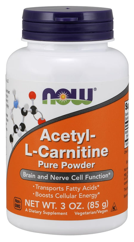NOW Foods Acetyl-L-Carnitine, Pure Powder - 85g - Lilly's Pharmacy