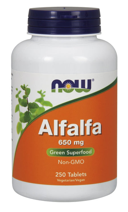 NOW Foods Alfalfa, 650mg - 250 tablets - Lilly's Pharmacy