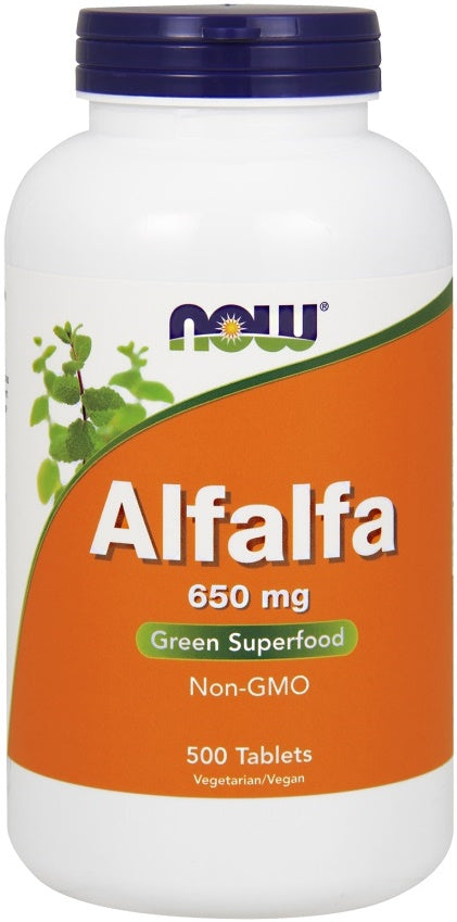 NOW Foods Alfalfa, 650mg - 500 tablets - Lilly's Pharmacy