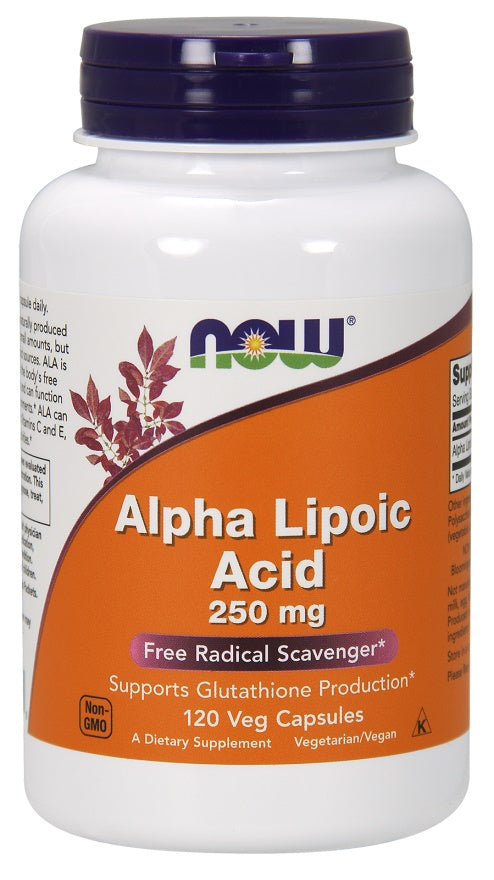 NOW Foods Alpha Lipoic Acid, 250mg - 120 Vcaps - Lilly's Pharmacy