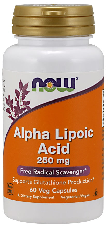 NOW Foods Alpha Lipoic Acid, 250mg - 60 Vcaps - Lilly's Pharmacy