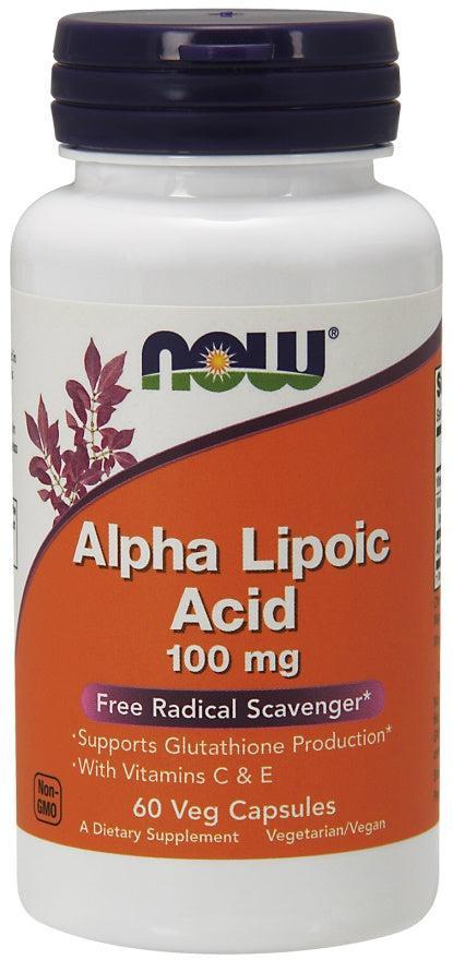 NOW Foods Alpha Lipoic Acid with Vitamins C & E, 100mg - 60 vcaps - Lilly’s Pharmacy & Health Store