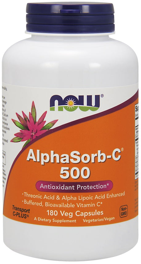 NOW Foods AlphaSorb-C, 500mg - 180 Vcaps - Lilly's Pharmacy