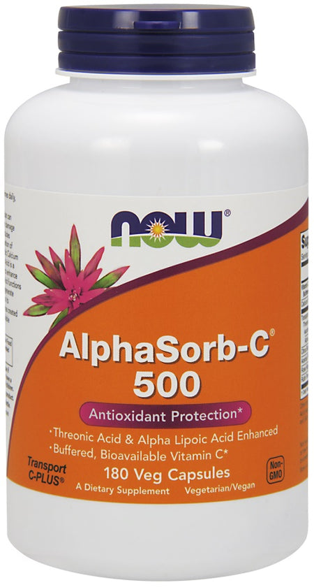 NOW Foods AlphaSorb-C, 500mg - 180 Vcaps - Lilly's Pharmacy
