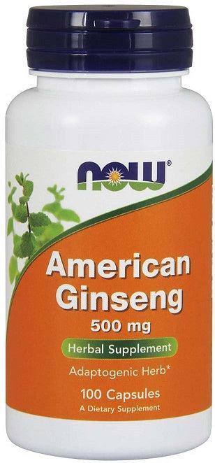 NOW Foods American Ginseng, 500mg - 100 vcaps - Lilly’s Pharmacy & Health Store