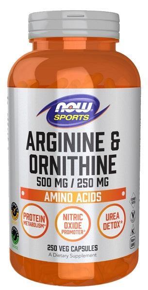NOW Foods Arginine & Ornithine - 250 Vcaps - Lilly's Pharmacy