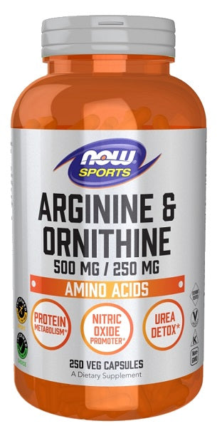 NOW Foods Arginine & Ornithine - 250 Vcaps - Lilly's Pharmacy