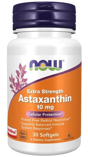 NOW Foods Astaxanthin Extra Strength, 10mg - 30 softgels - Lilly’s Pharmacy & Health Store