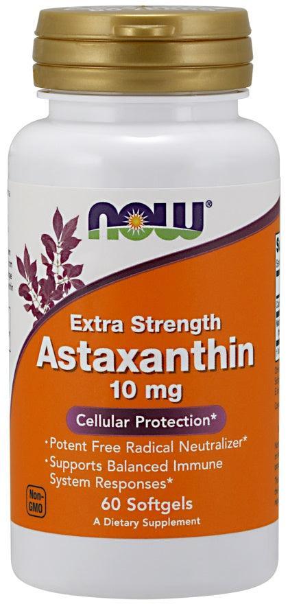 NOW Foods Astaxanthin Extra Strength, 10mg - 60 softgels - Lilly's Pharmacy