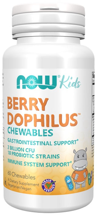 NOW Foods BerryDophilus Kids Chewables - 60 Chewables - Lilly's Pharmacy