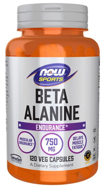NOW Foods Beta-Alanine, 750mg - 120 Caps - Lilly's Pharmacy