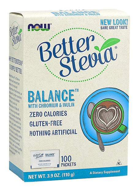 NOW Foods Better Stevia Balance with Chromium & Inulin - 100 packets - Lilly’s Pharmacy & Health Store