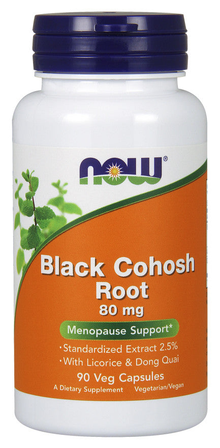 NOW Foods Black Cohosh Root, 80mg - 90 Vcaps - Lilly's Pharmacy