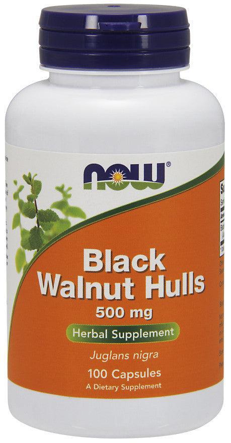 NOW Foods Black Walnut Hulls, 500mg - 100 caps - Lilly’s Pharmacy & Health Store