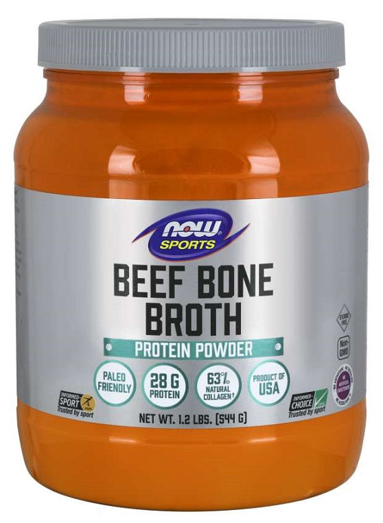 NOW Foods Bone Broth, Beef Powder - 544g - Lilly's Pharmacy