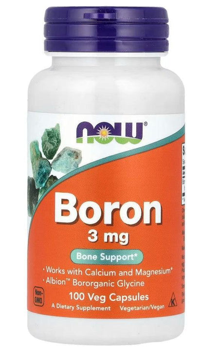 NOW Foods Boron, 3mg - 100 caps - Lilly’s Pharmacy & Health Store