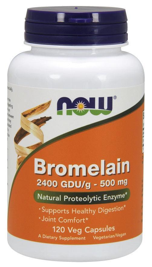 NOW Foods Bromelain, 500mg - 120 Vcaps - Lilly's Pharmacy