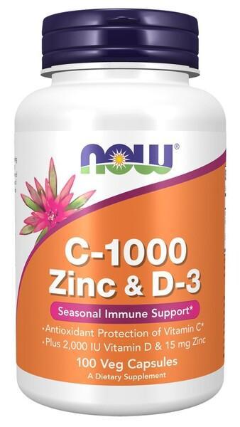 NOW Foods C - 1000 Zinc & D - 3 - 100 vcaps - Lilly’s Pharmacy & Health Store