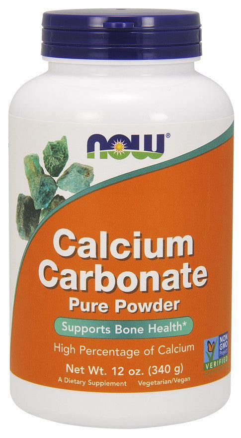 NOW Foods Calcium Carbonate, Pure Powder - 340g- Lillys Pharmacy and Health Store