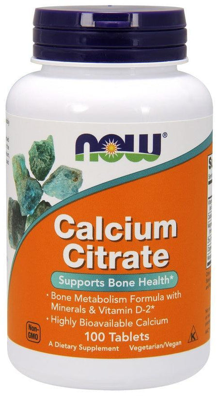 NOW Foods Calcium Citrate with Minerals & Vitamin D-2 - 100 tabs- Lillys Pharmacy and Health Store