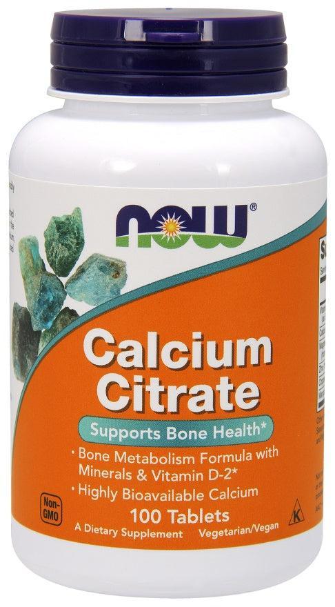 NOW Foods Calcium Citrate with Minerals & Vitamin D-2 - 100 tabs- Lillys Pharmacy and Health Store