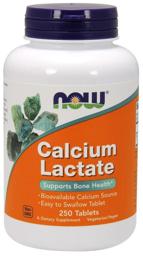 NOW Foods Calcium Lactate - 250 tablets- Lillys Pharmacy and Health Store