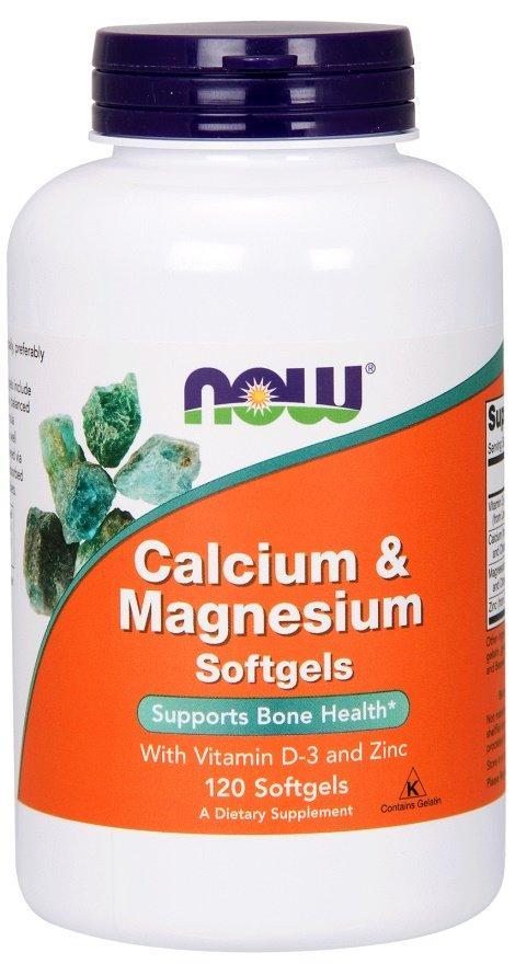 NOW Foods Calcium & Magnesium with Vit D and Zinc - 120 softgels- Lillys Pharmacy and Health Store