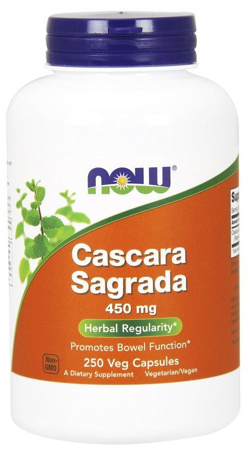 NOW Foods Cascara Sagrada, 450mg - 250 vcaps- Lillys Pharmacy and Health Store