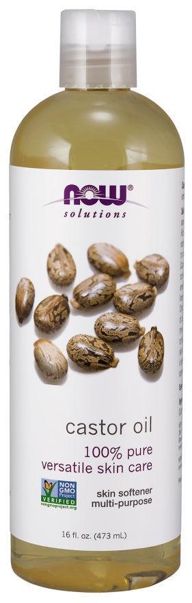 NOW Foods Castor Oil, 100% Pure - 473 ml.- Lillys Pharmacy and Health Store