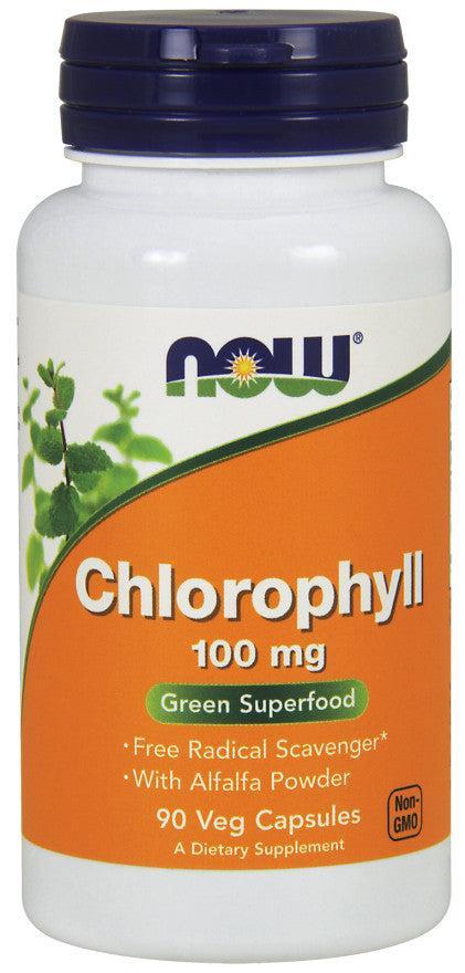 NOW Foods Chlorophyll, 100mg - 90 vcaps- Lillys Pharmacy and Health Store